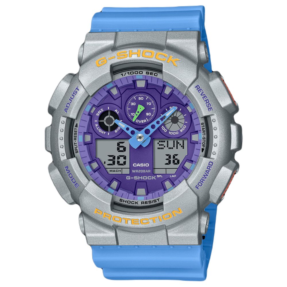 Casio G-Shock Ga-100Eu-8A2Dr Analog Digital Men'S Watch Blue