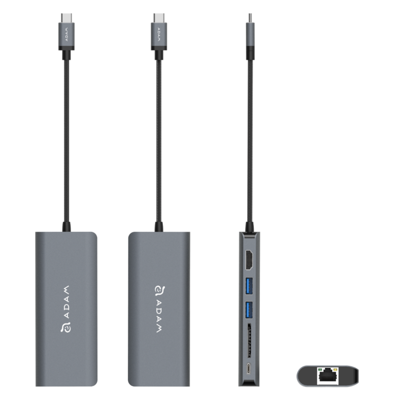 Adam Elements CASA Grey USB 3.1 USB Type-C 6 Port Hub