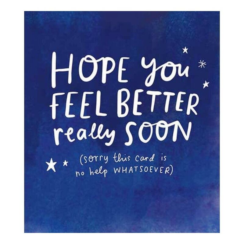 The Happy News Hope You Feel Better Really Soon Stars Greeting Card (160 x 176mm)