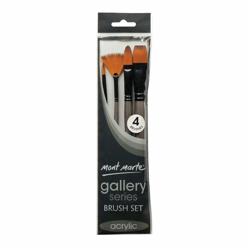 Mont Marte Gallery Series Brush Set Acrylic (Set of 4)