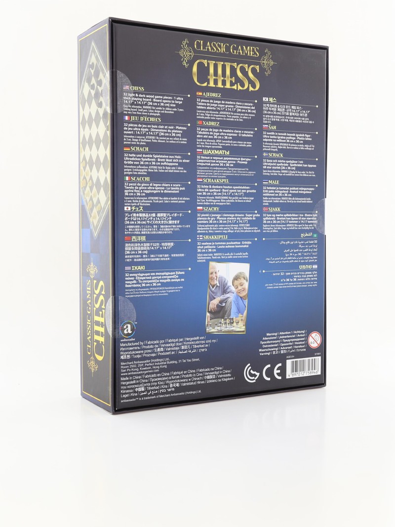 Merchant Ambassador Classic Wood Chess Board Game