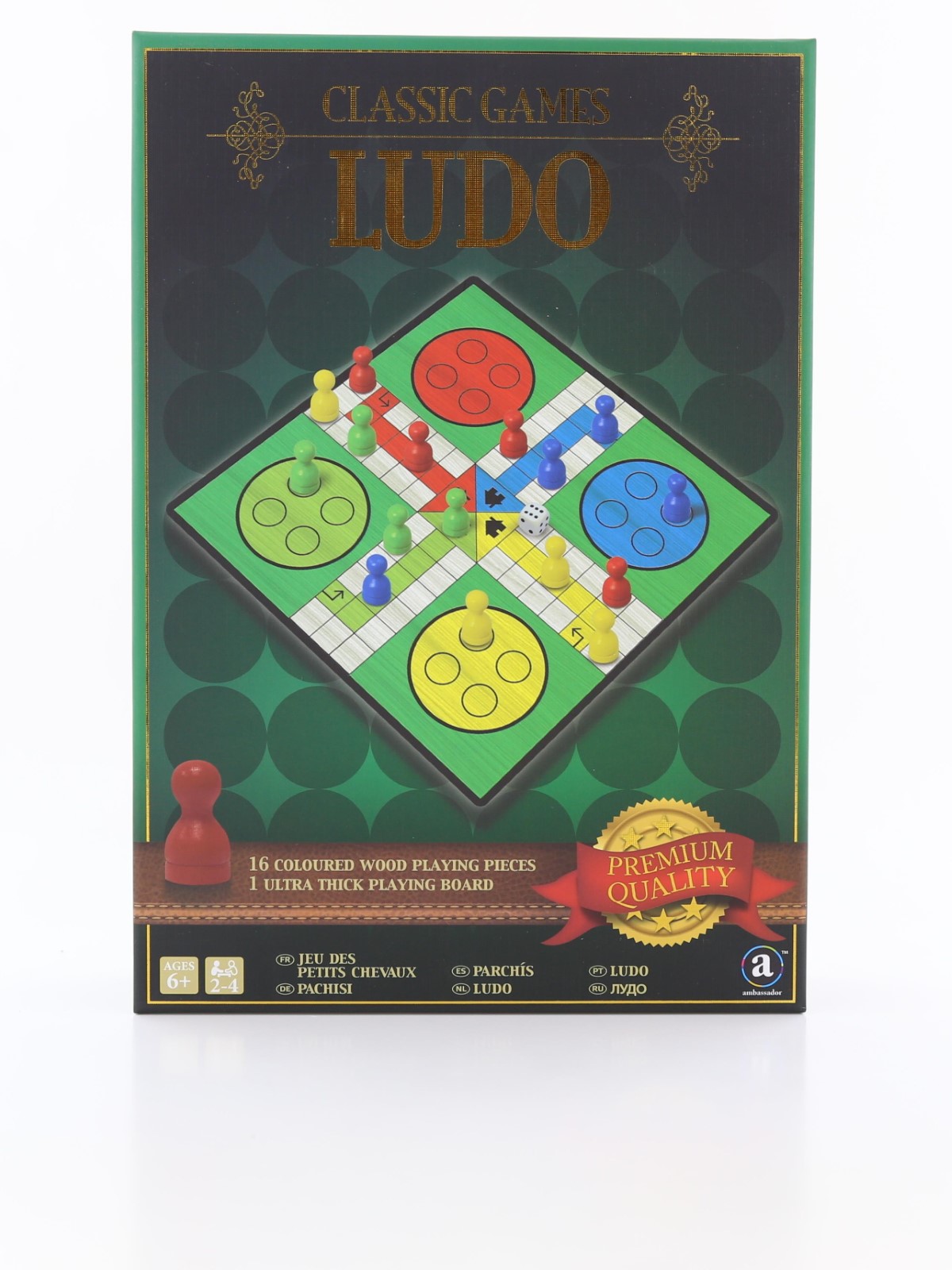 Merchant Ambassador Classic Wood Ludo Board Game