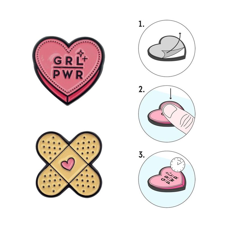 Legami Cutie - Metal Stickers - Grl Pwr (Set of 2)