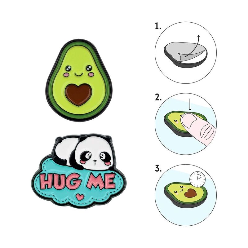 Legami Cutie - Metal Stickers - Hug Me Design 1 (Set of 2)