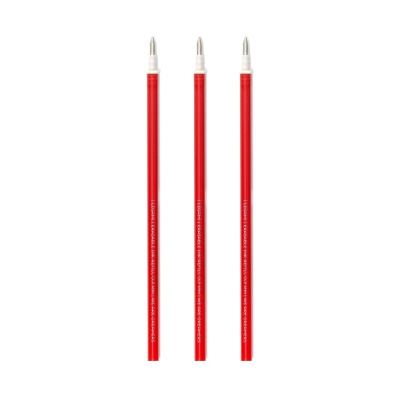 Legami Refill Erasable Pen - Red (Pack of 3)