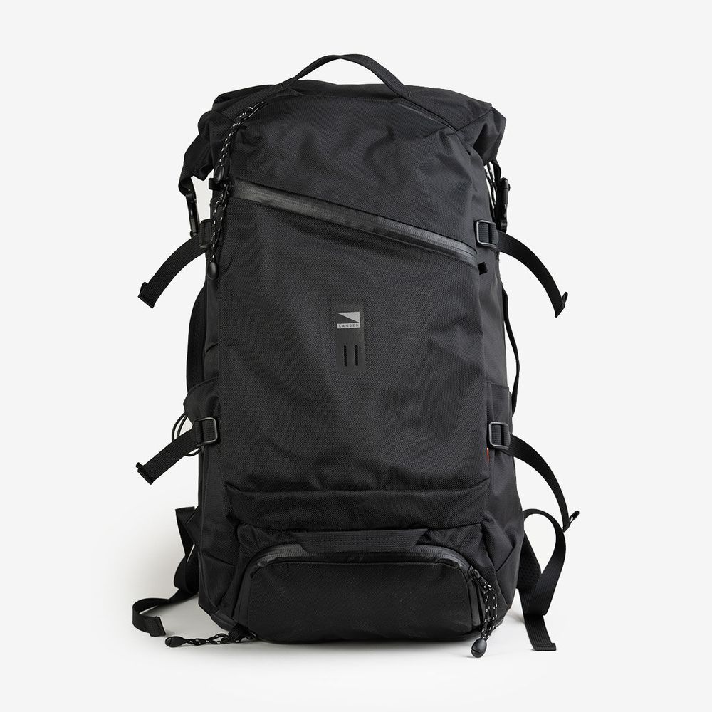 Lander Traveler 35L Outdoor Tech Backpack + H20 Resist + Pockets - Black
