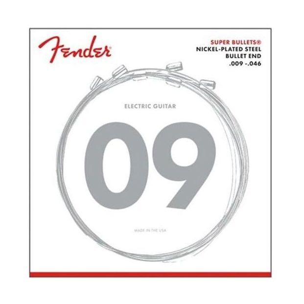 Fender 3250LR Super Bullets Electric Guitar Strings - Nickel Plated Steel Bullet-End (9-46 Gauge)