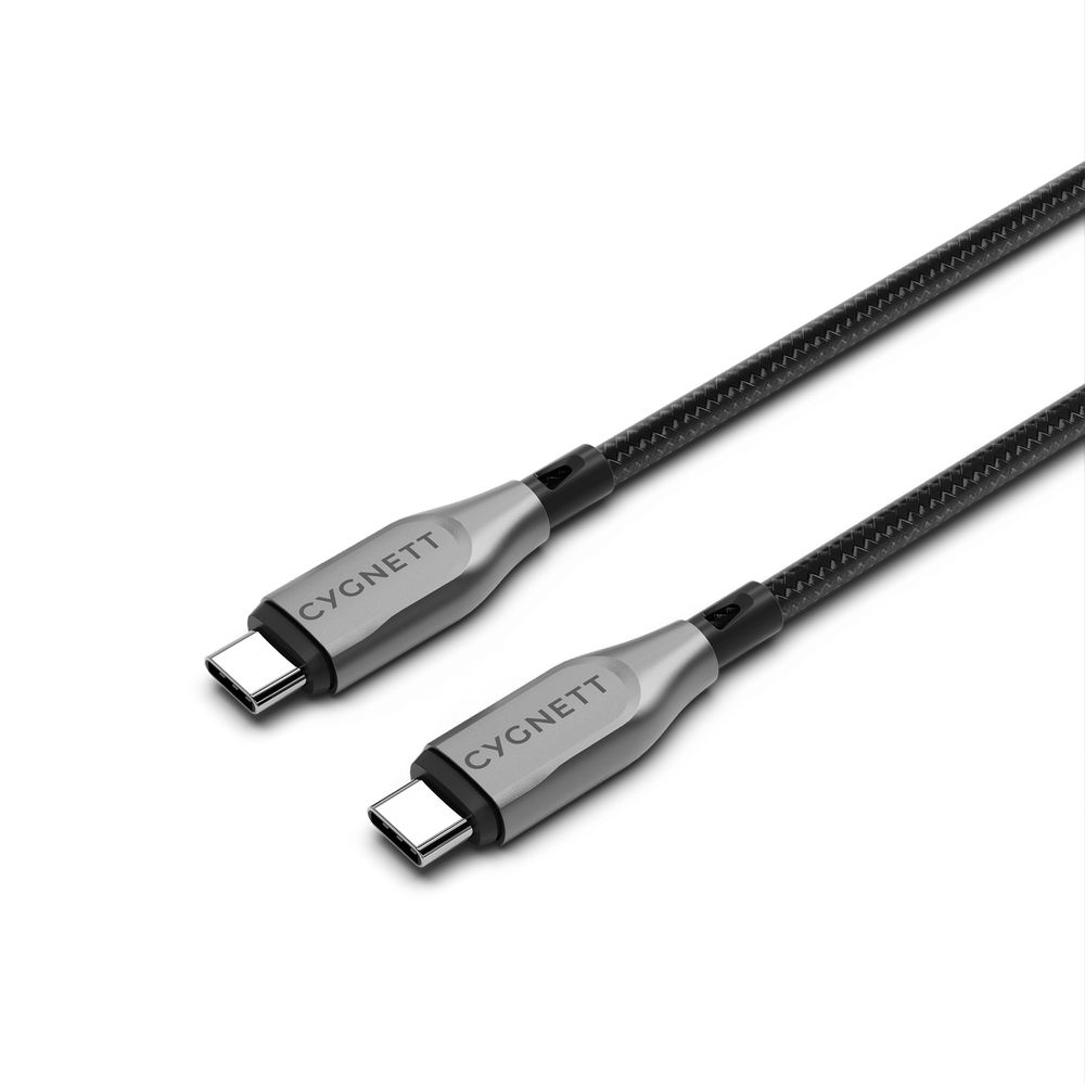 Cygnett Armoured USB-C To USB-C (USB 2.0) Cable 1m - Black