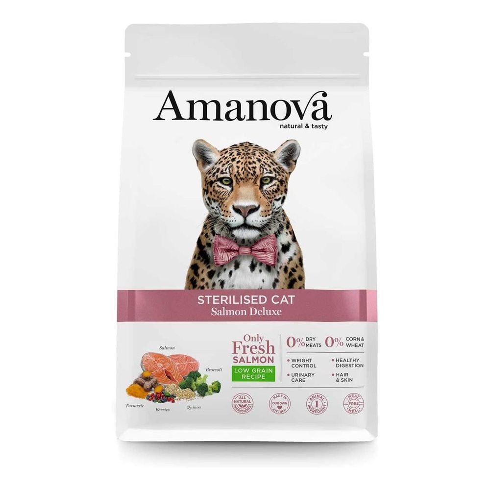 Amanova Dry Sterilized Cat Salmon Deluxe - 300g