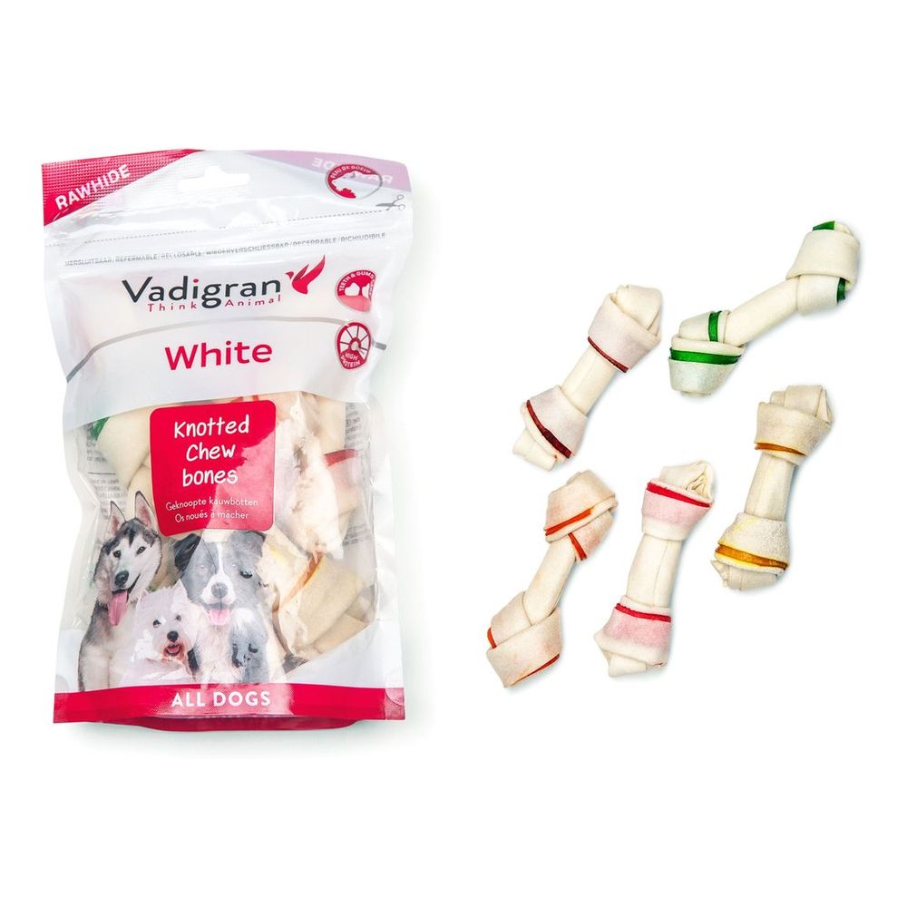 Vadigran White Knotted Chewing Bone Mixcolor 150g/11.25cm (5)