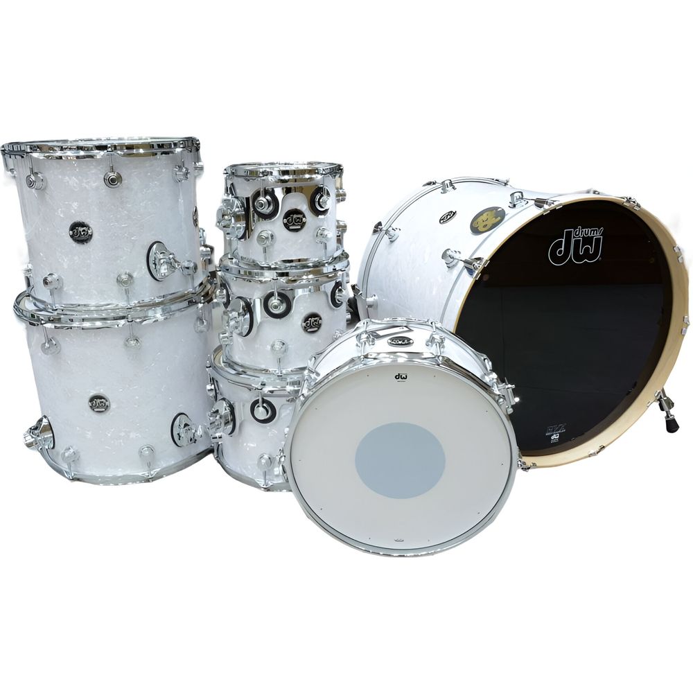 DW Drums DW-PER-WHT.M-7 Performance Series 7-Piece Shell Pack - White Marine Pearl