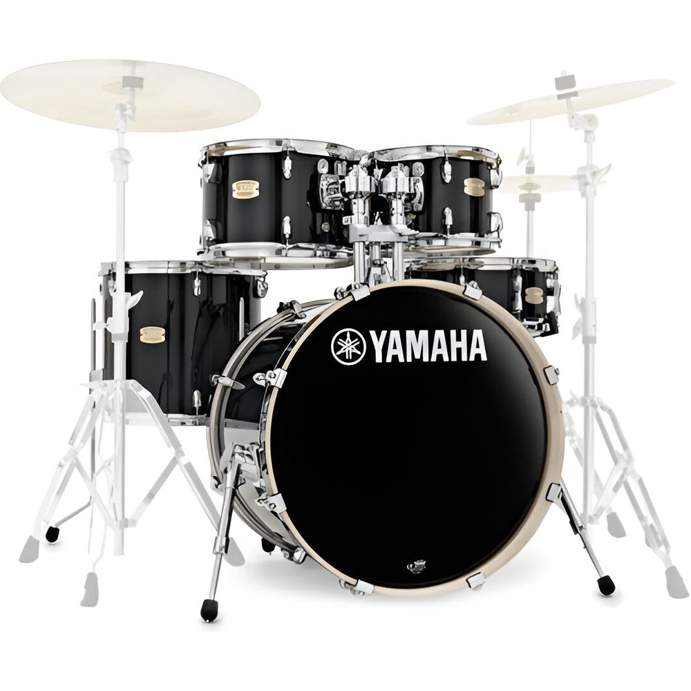 Yamaha SBP2F5 5-Piece Shell Stage Custom Birch Acoustic Drum Set - Raven Black