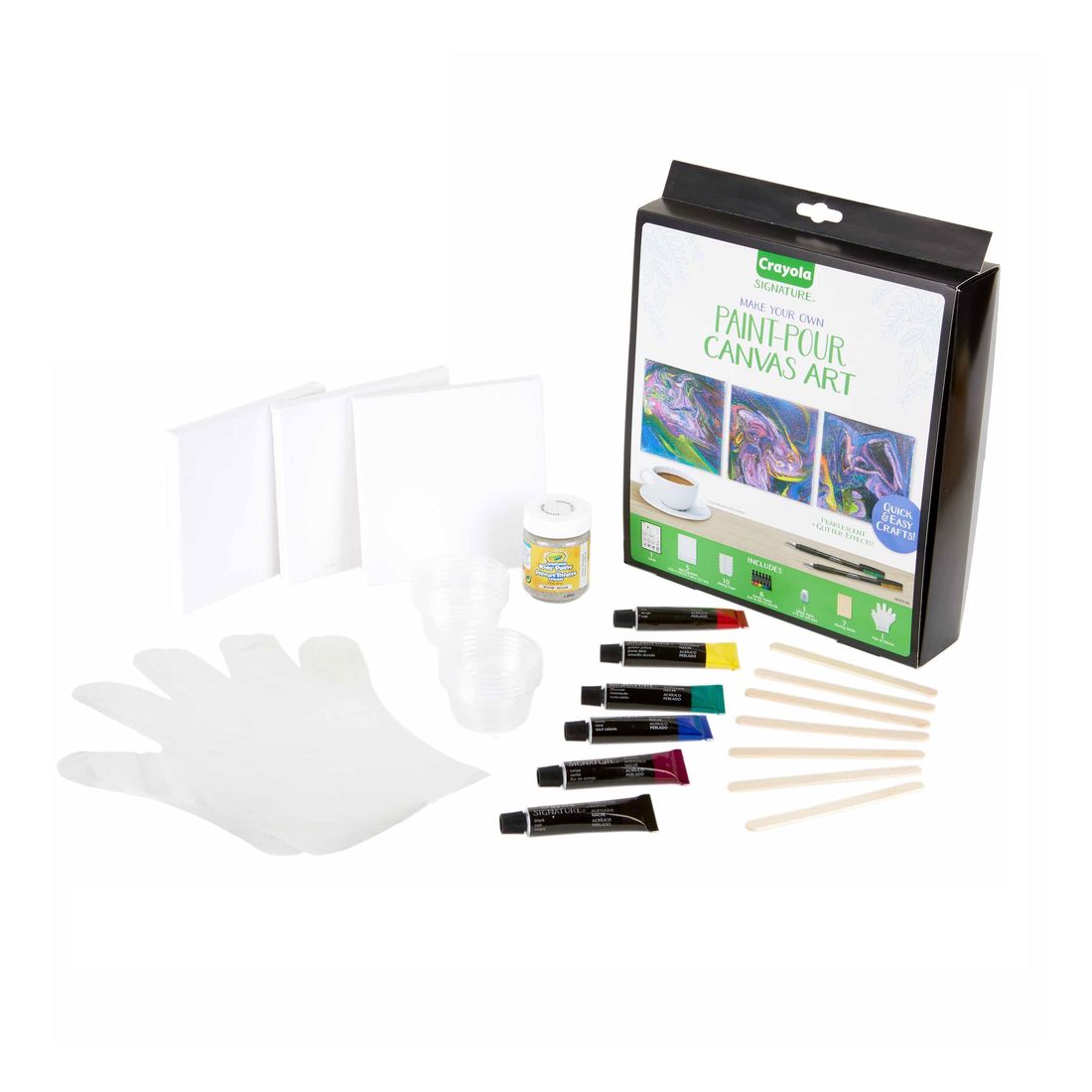 Crayola Signature Make Your Own Paint Pour Canvas Art