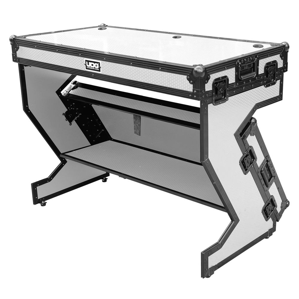 UDG U91072WH Plus Ultimate Flightcase Portable Z-Style DJ Table - White
