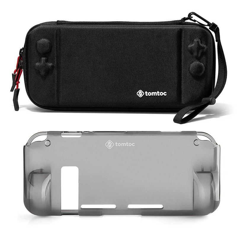 tomtoc Hard Shell Case Black With Grip Back Cover for Nintendo Switch