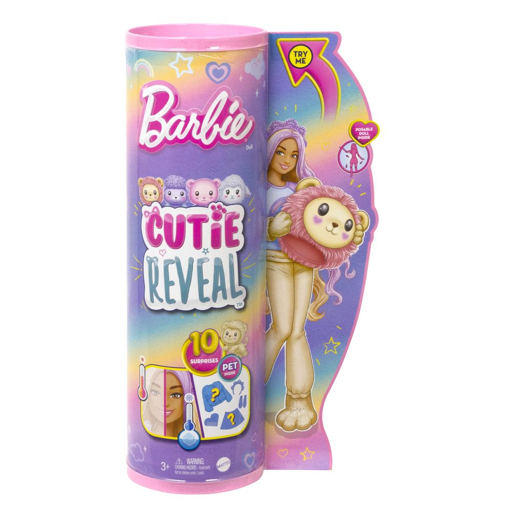 Barbie️ Cutie Reveal Cozy Cute Tees Series Lion Doll