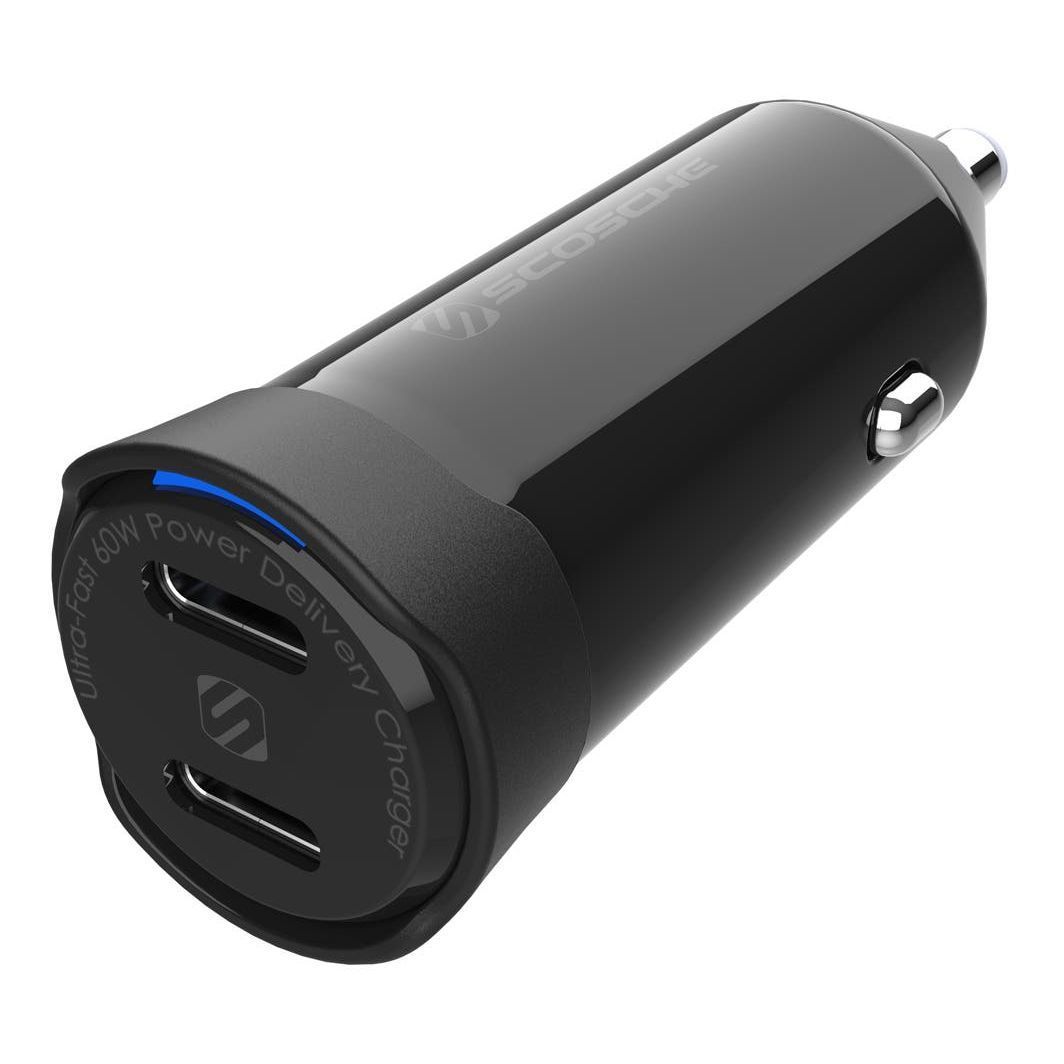 Scosche PowerVolt PD60 Dual-Port 60W USB-C PD Car Charger