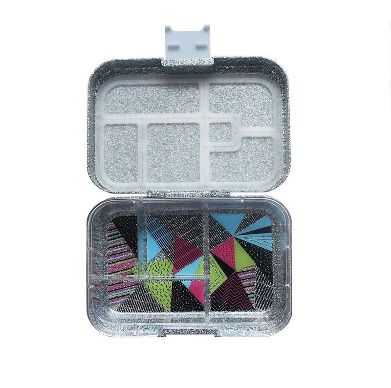 Munchbox Sparkle Blue Mega4 Artwork Tray Blue Lunchbox