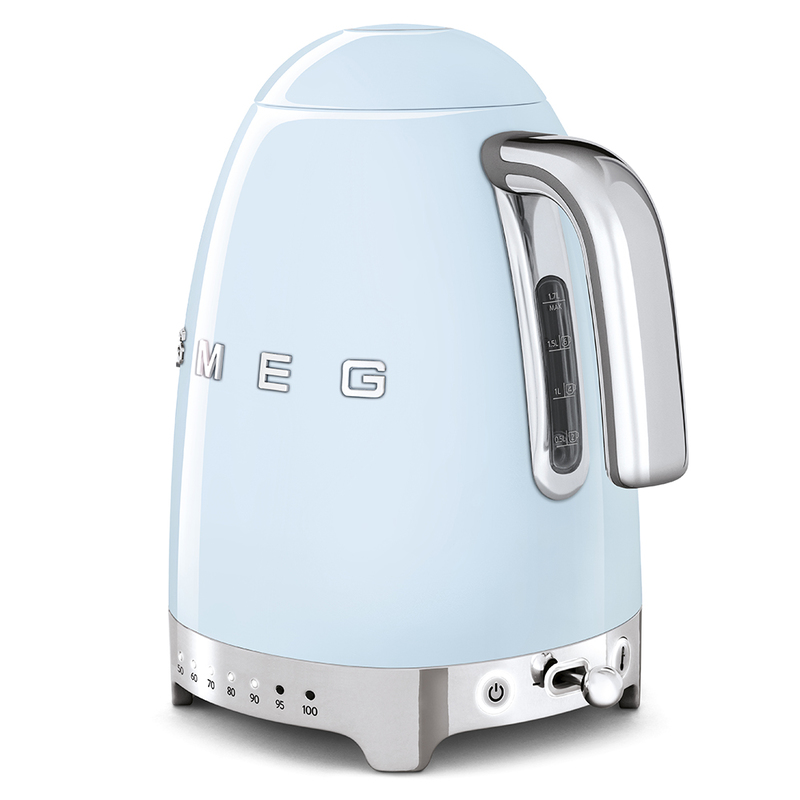 SMEG Variable Temperature Electric Kettle 1.7 Liters - Pastel Blue