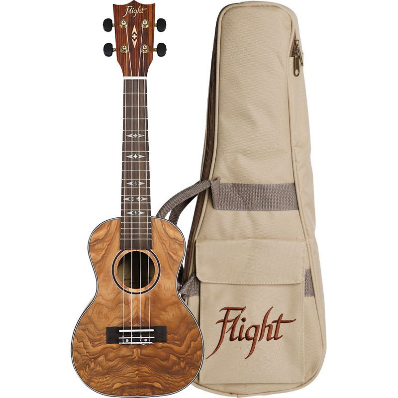 Flight DUC410 Concert Ukulele - Quilted Ash