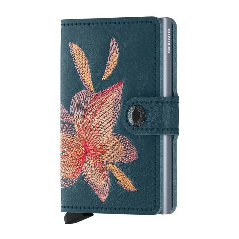 Secrid Mini Wallet Stitch Magnolia Petrolio