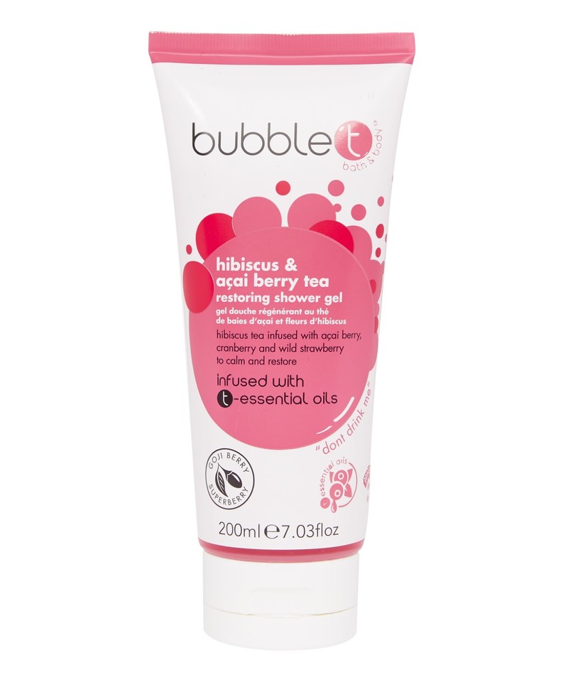 Bubble T Restoring Shower Gel Hibiscus & Acai Berry Tea