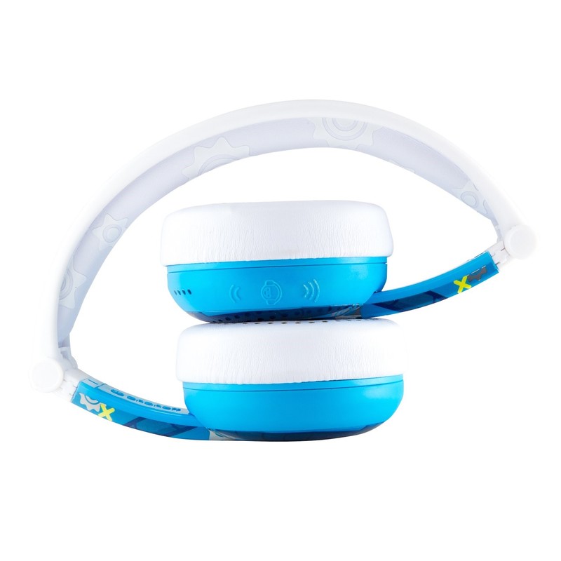 Onanoff BuddyPhones Wave Robot Blue Headphones for Kids