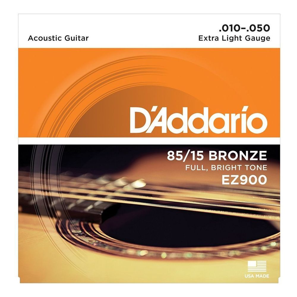 D'Addario EZ900 Acoustic Guitar Strings - 85/15 Bronze (.010-.050 Extra Light Guage)