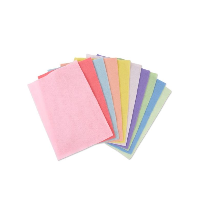 Sizzix Accessory Felt Sheets Pastels (Pack of 10 Colours)