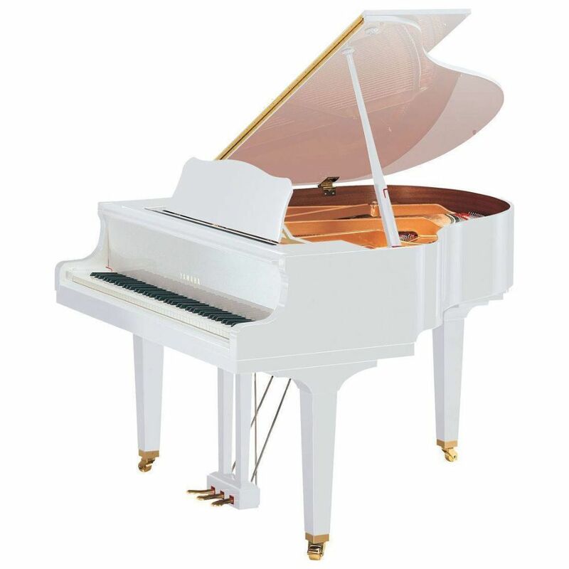 Yamaha DGB1KENSTP Disklavier Acoustic Grand Piano with Self-Playing Functionality - White