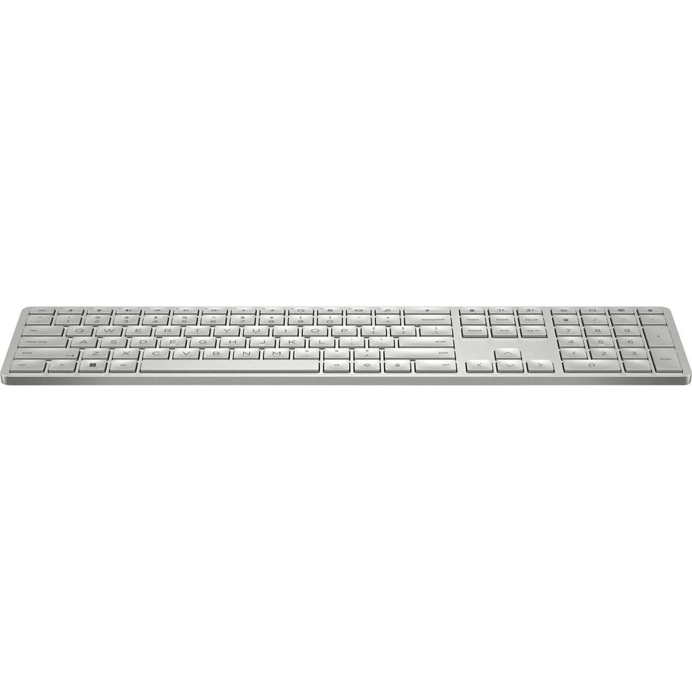 HP 970 Programmable Rechargeable Wireless Keyboard - Silver (Arabic/English)