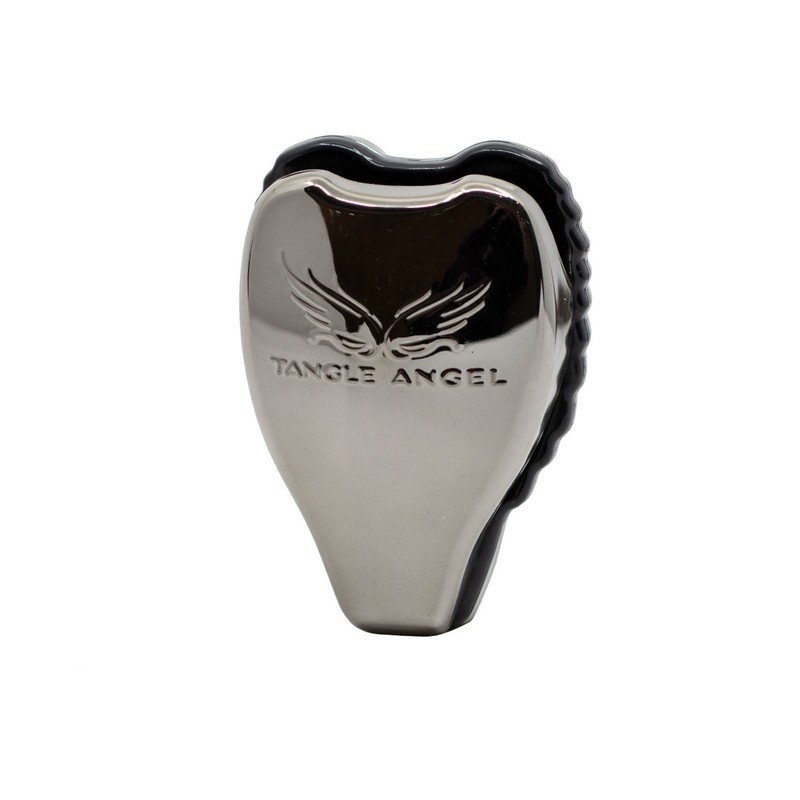 Tangle Angel Compact Hair Brush Titanium with Mirror