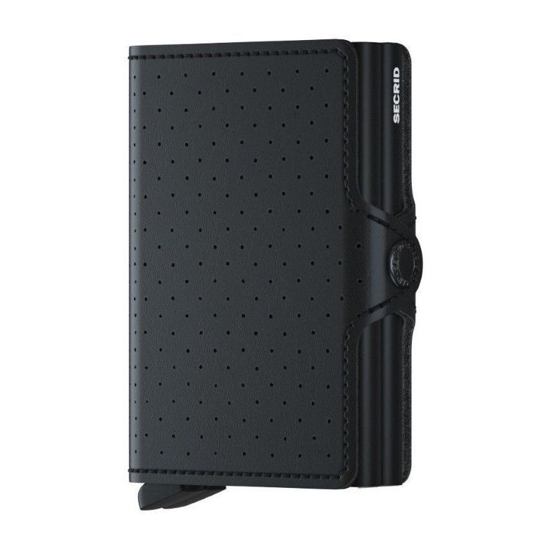 Secrid Twinwallet Leather Wallet Perforated Black