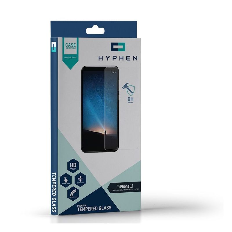 HYPHEN Tempered Glass Case Friendly for iPhone 11