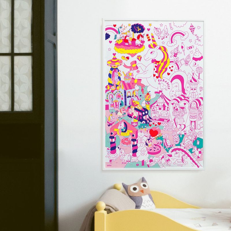 Omy Large Poster Lily Unicorn Pink