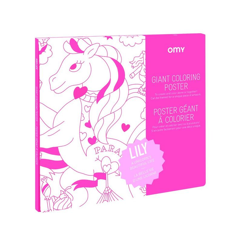 Omy Large Poster Lily Unicorn Pink