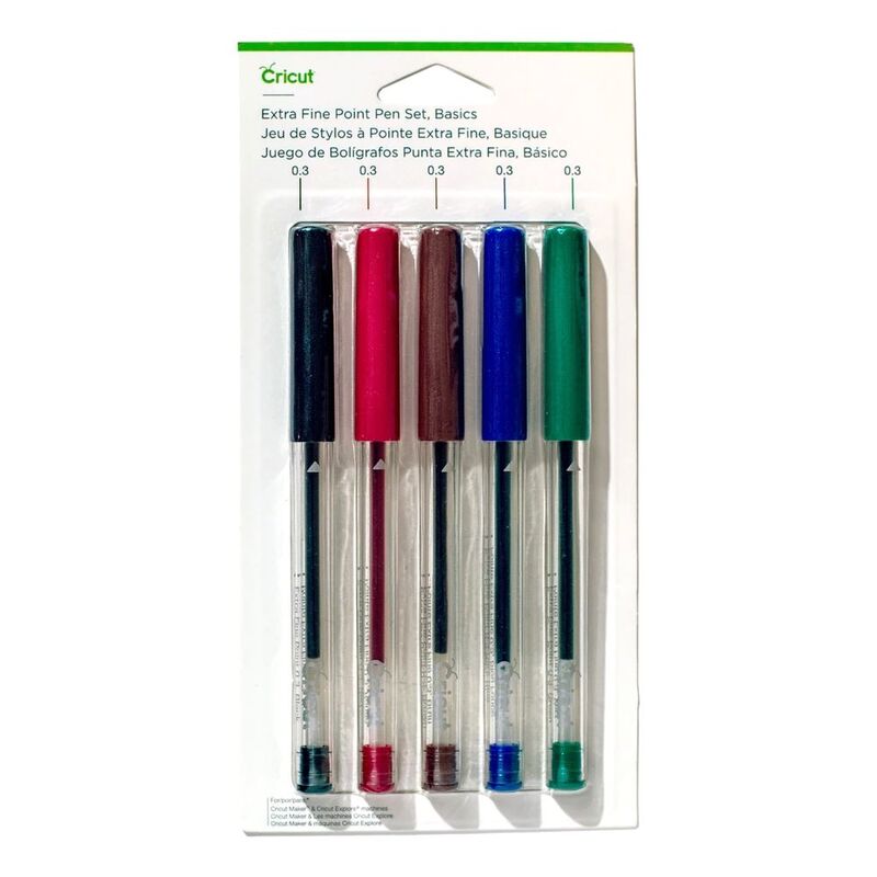 Cricut Explore/Maker Extra Fine Point Pen Set Basics (Set of 5)