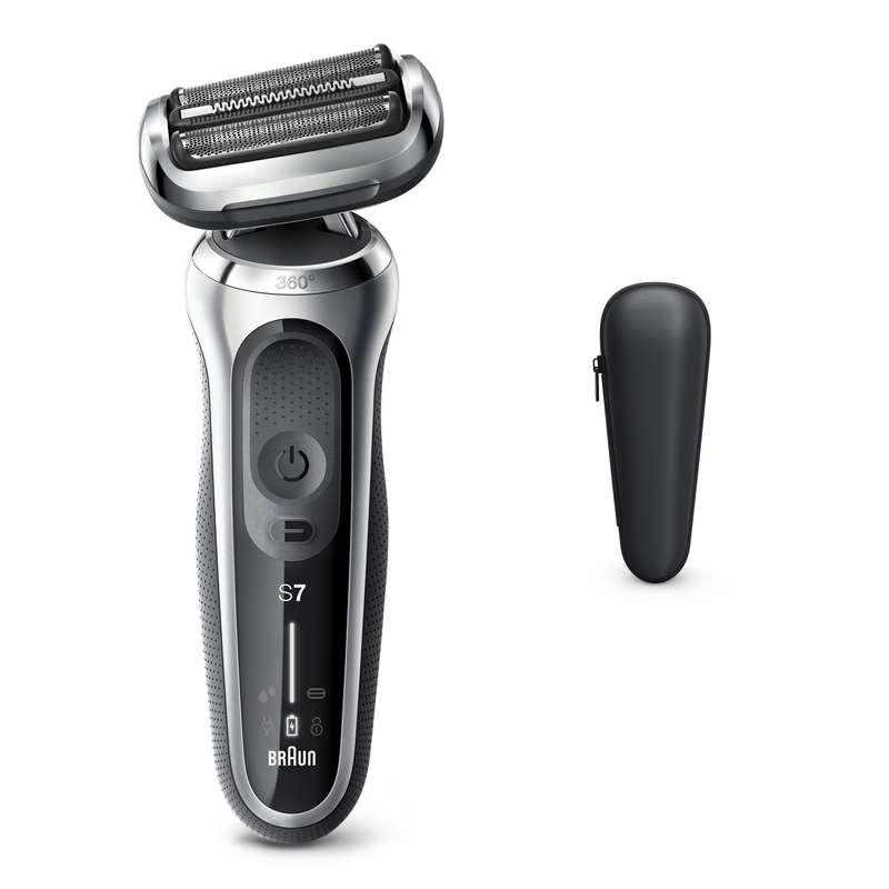 Braun Series 7 70-S1000S Wet & Dry Shaver With Travel Case Silver