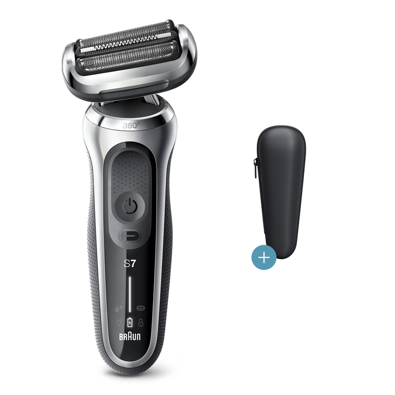 Braun Series 7 70-S1000S Wet & Dry Shaver With Travel Case Silver