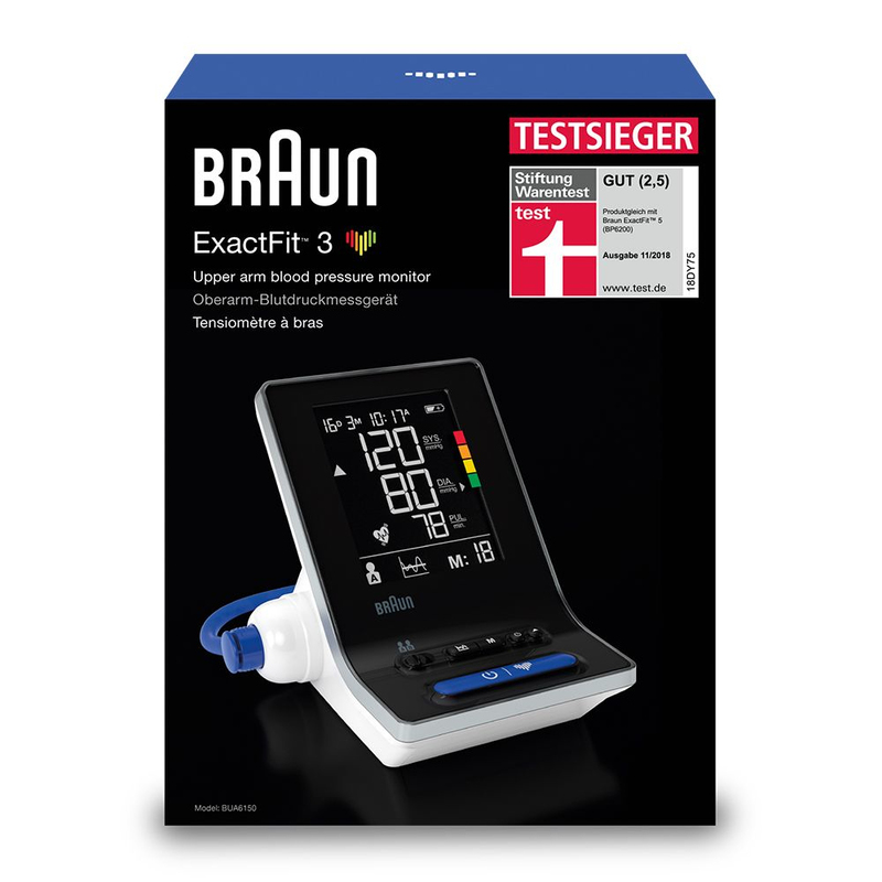 Braun BUA6150 Exact Fit 3 Blood Pressure Monitor Black