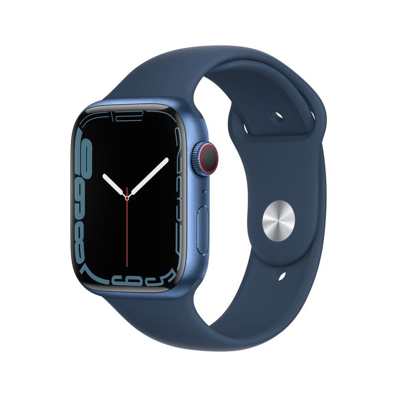 Apple Watch Series 7 GPS + Cellular 41mm Blue Aluminium Case with Abyss Blue Sport Band