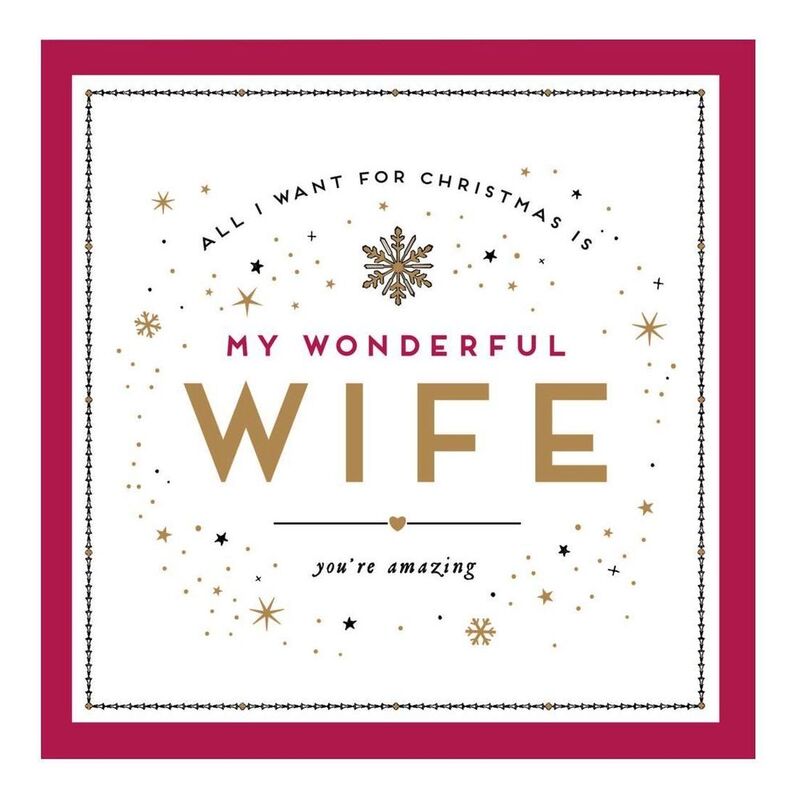 Alice Scott All I Want For Christmas Wonderful Wife Cards (160 x 156mm)