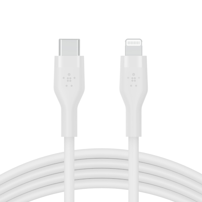 Belkin Silicone Cable Lightning To Type-C 3m White