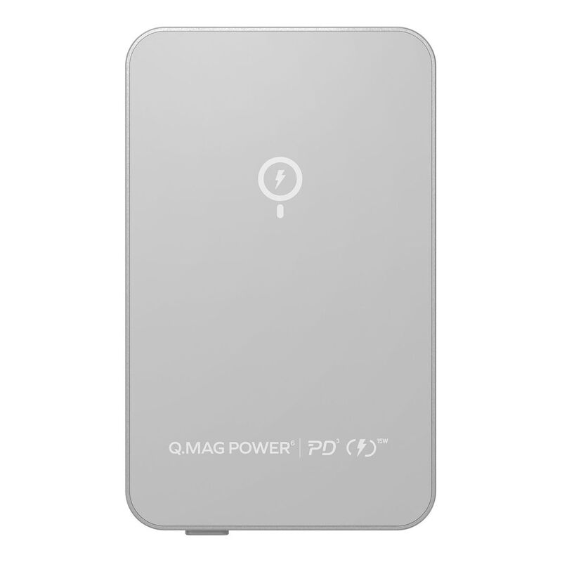 Momax Q.Mag Power 6 5000mAh Silver Magnetic Wireless Battery Pack