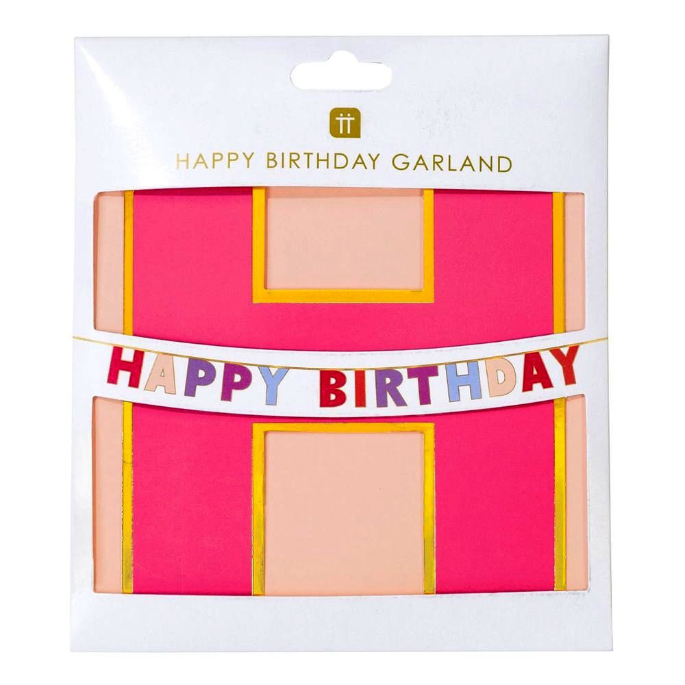 Talking Tables Riotous Rose Happy Birthday Paper Garland 3M