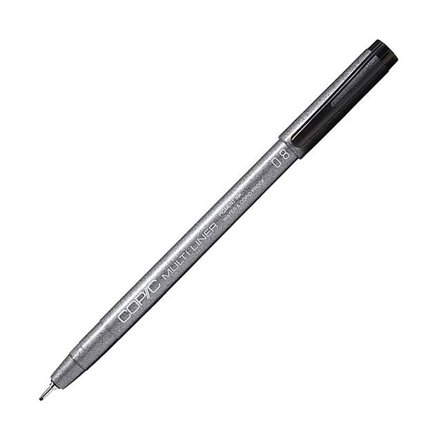 Copic Multiliner Classic Sketching Pen (Non-refillable) - 0.8mm Nib - Black