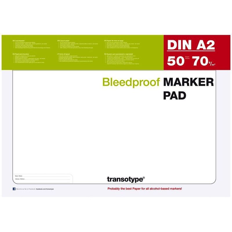 Transotype Marker Pads - A2 (50 Sheets)