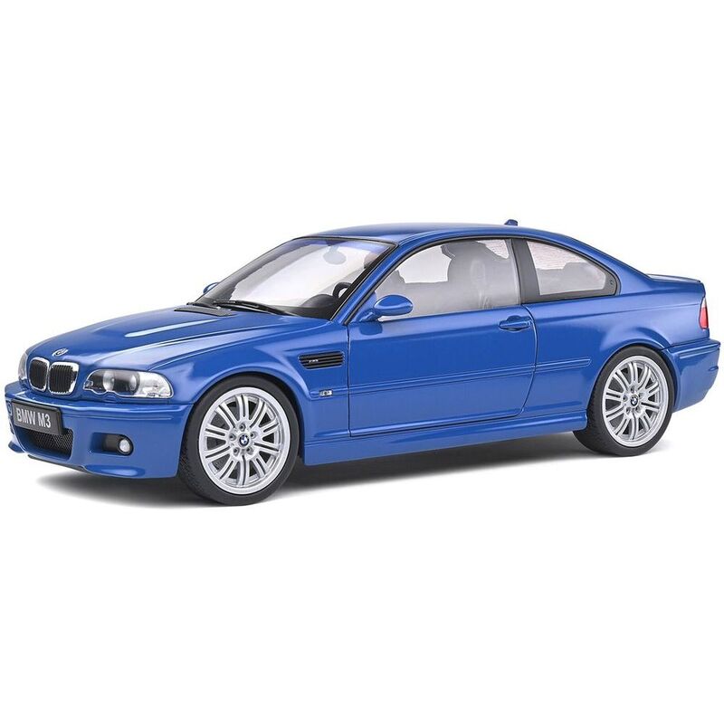 Solido BMW E46 M3 2000 Laguna Blue 1.18 Scale Diecast Car Model Car