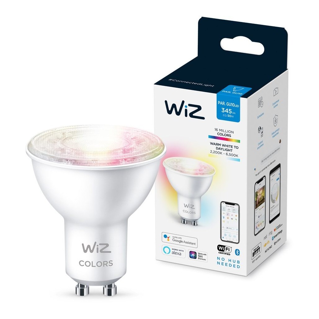 WiZ Spot PAR16 GU10 Smart Light Bulb - Full colour (50W)