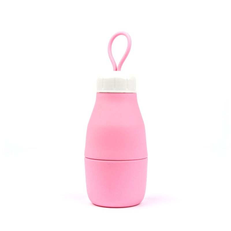 Jumble & Co Whippy Collapsible Silicone Bottle 520ml - Pink